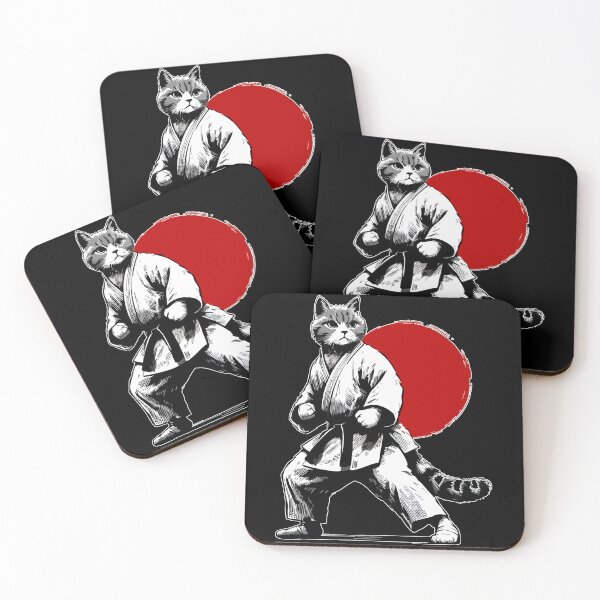 Item preview, Sketchy Cat Karate Judo Japan Sumie  designed and sold by TomFrontierArt.