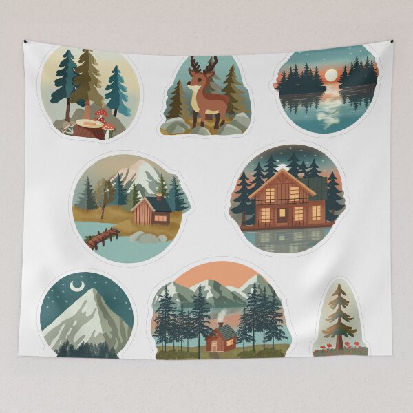 Item preview, Whimsical Forest Creatures Sticker Set – Cute Nature Stickers for Planners, Scrapbooks & Journals designed and sold by iuliiaGot.