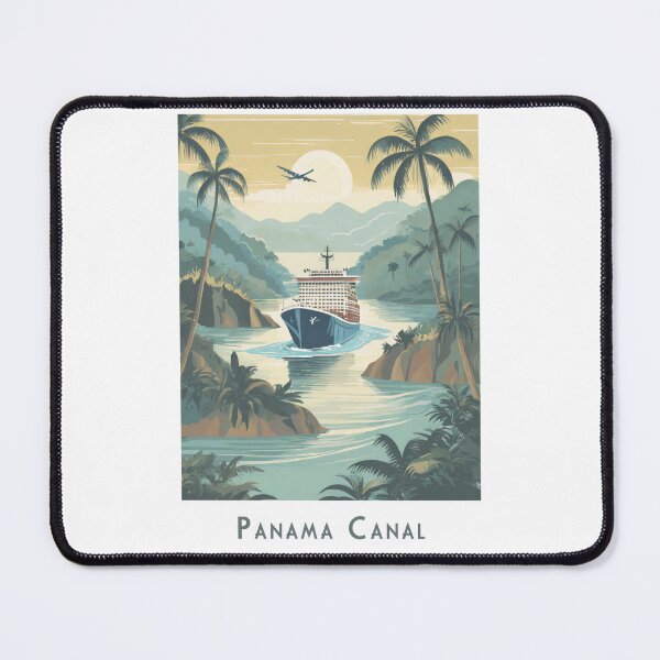 Item preview, Panama Canal travel poster – vintage retro cruise motif in the tropical jungle designed and sold by pod24.