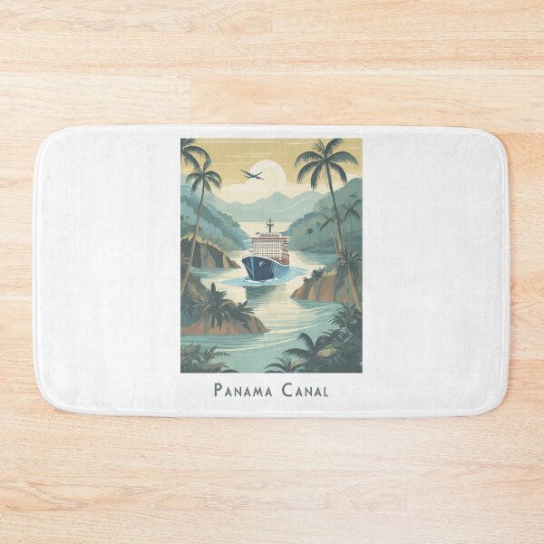 Item preview, Panama Canal travel poster – vintage retro cruise motif in the tropical jungle designed and sold by pod24.