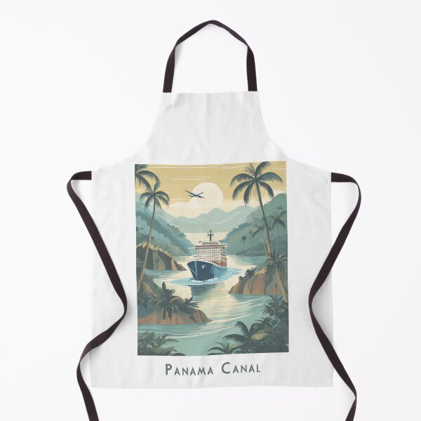 Item preview, Panama Canal travel poster – vintage retro cruise motif in the tropical jungle designed and sold by pod24.