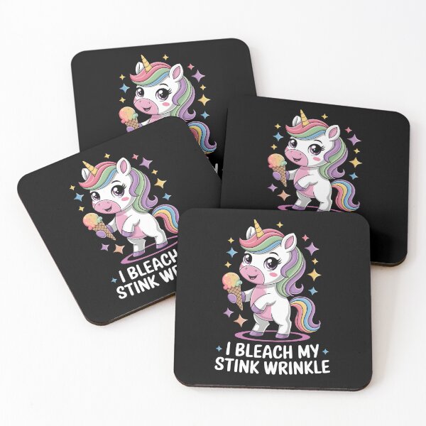 Item preview, Funny Unicorn I Bleach My Stink Wrinkle designed and sold by HeadTurningArt.