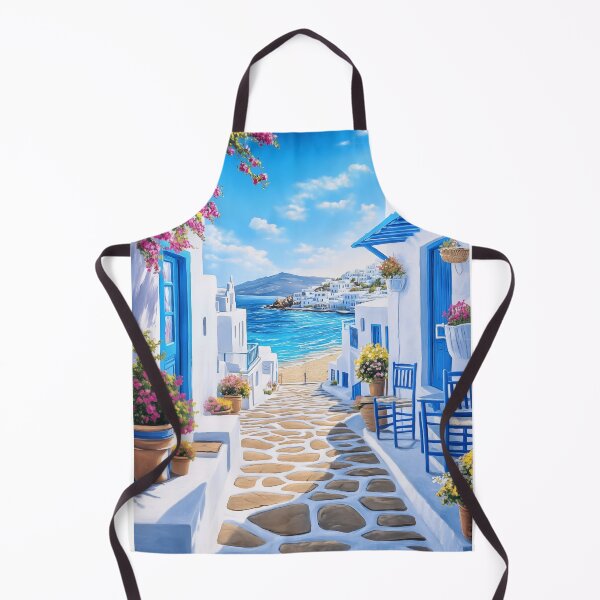 Item preview, Greek Island Street Scene designed and sold by PetsArt.