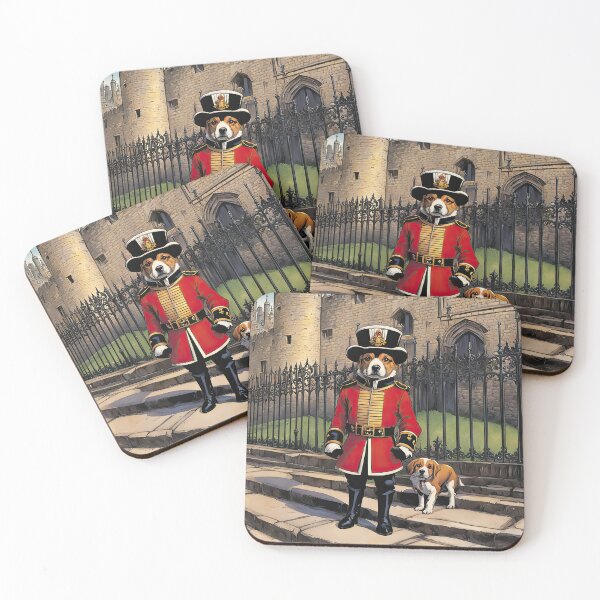 Artikelvorschau, Welpe als Beefeater im Tower von London entworfen und verkauft von Colin Bentham.