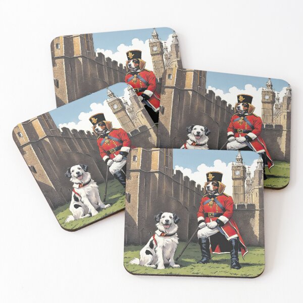 Artikelvorschau, Welpe als Beefeater im Tower von London entworfen und verkauft von Colin Bentham.