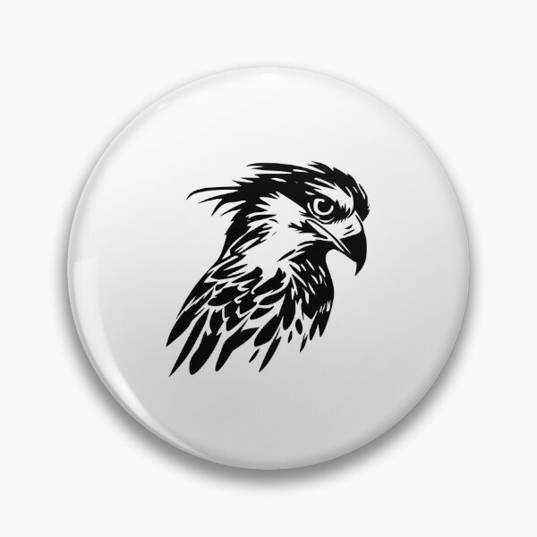 Item preview, Black & White Minimalist Osprey Head Design designed and sold by StickyLandia.