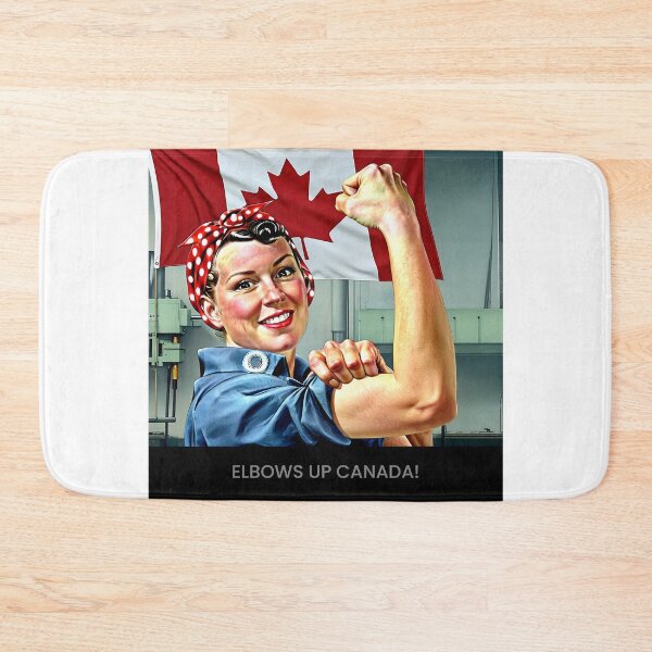 Item preview, Rosie says "ELBOWS UP CANADA!" designed and sold by James Cumming.