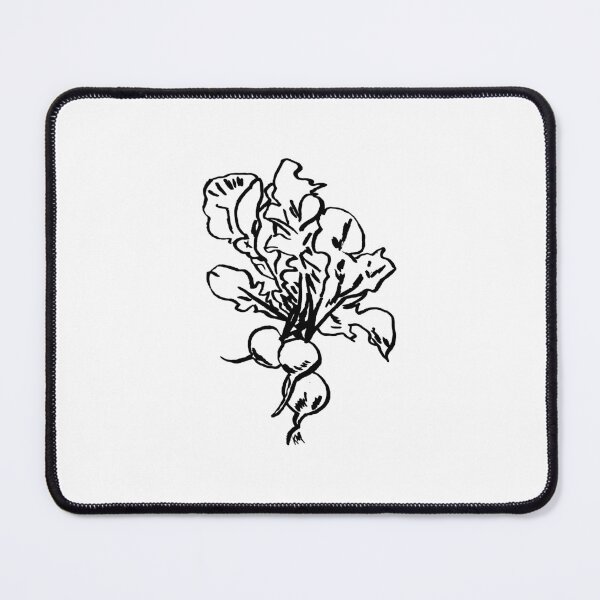 Item preview, three radishes (BW) designed and sold by katherine montalto.