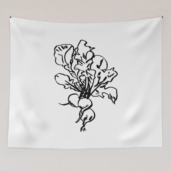 Item preview, three radishes (BW) designed and sold by katherine montalto.