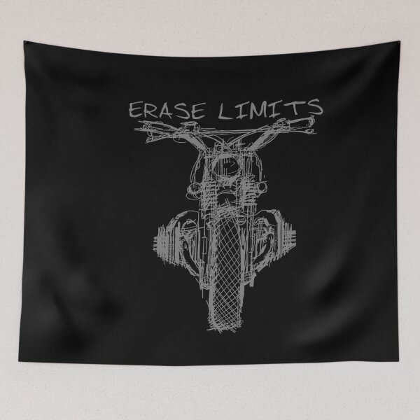 Item preview, ERASE LIMITS. RIDE FREE. designed and sold by NickTaroDesign.