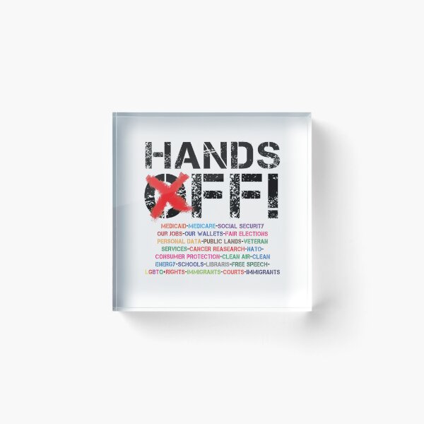 Item preview, Hands Off Protest Retro designed and sold by Vincent-Cloud.