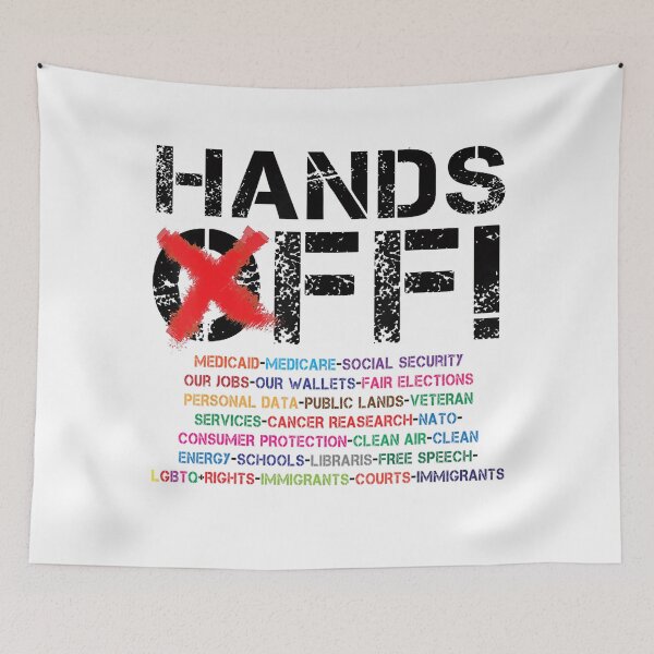 Item preview, Hands Off Protest Retro designed and sold by Vincent-Cloud.