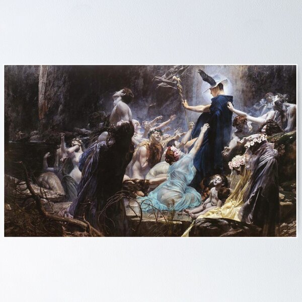 Item preview,  Souls on the Banks of the Acheron - Adolf Hirémy-Hirschl designed and sold by Vintage Designs +.