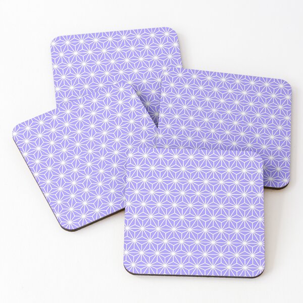 Item preview, Asanoha Star Or Hexagon Motif White On Lilac designed and sold by taiche.