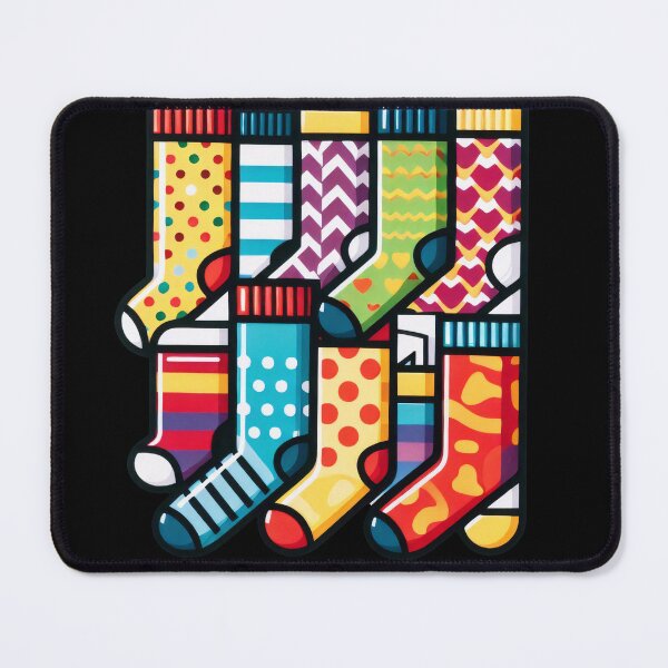 Item preview, A Fun, Eye-Catching "Lots of Socks" image of Featuring Colorful Patterns to Support the Down Syndrome Community designed and sold by All-Of-Art.