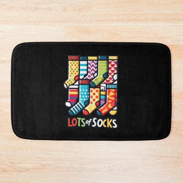 Item preview, A Fun, Eye-Catching "Lots of Socks" image of Featuring Colorful Patterns to Support the Down Syndrome Community designed and sold by All-Of-Art.