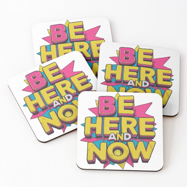 Item preview, Be Here and Now – Bold Pop Art Typography Design designed and sold by Moss and Moon Studio.