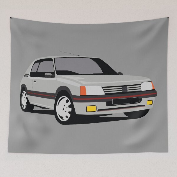 Item preview, Copie de drawing Youngtimer 205 GTI Rouge designed and sold by JPA-Graphisme.