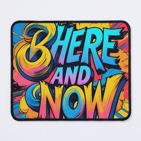 Item preview, Be Here and Now – Bold Pop Art Typography Design designed and sold by Moss and Moon Studio.