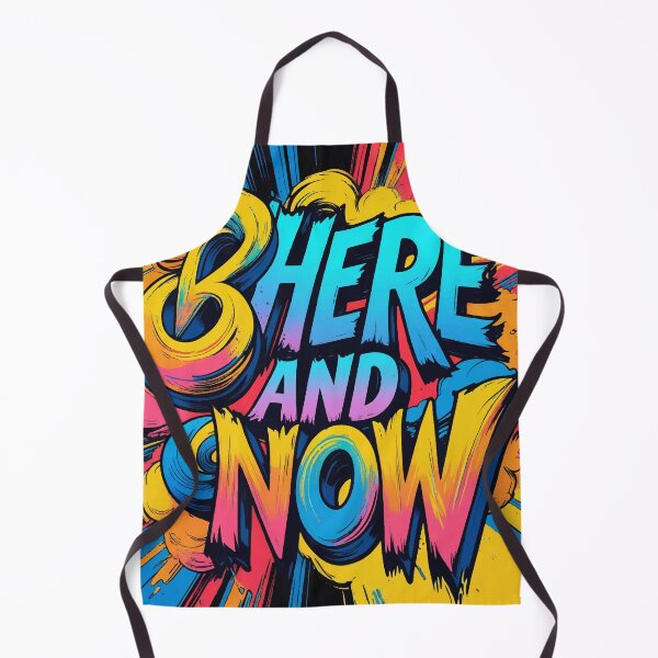 Item preview, Be Here and Now – Bold Pop Art Typography Design designed and sold by Moss and Moon Studio.