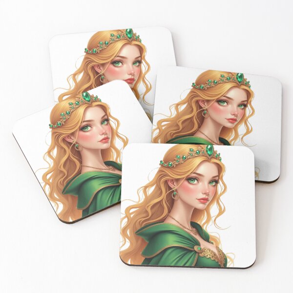 Item preview, Fairy tale princess with beautiful green eyes. designed and sold by nicnacc.