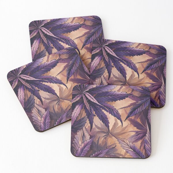 Aperçu de l'œuvre feuille de marijuana violette créée et vendue par EccentricsByE.
