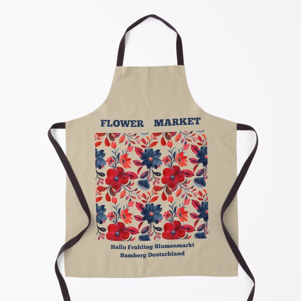 Item preview, Bamberg, Germany Hello Spring Flower Market – Vintage Travel Poster designed and sold by NiobesSkein.