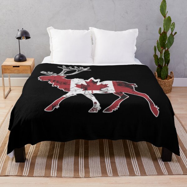 Item preview, Maple Leaf Caribou Canadian Flag Canada designed and sold by Smix Pixels.