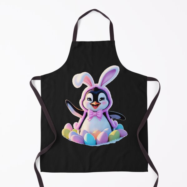 Item preview, Cute Easter Penguin In Bunny Costume With Colorful Eggs: Adorable Spring Holiday Animal Art designed and sold by elynne9.