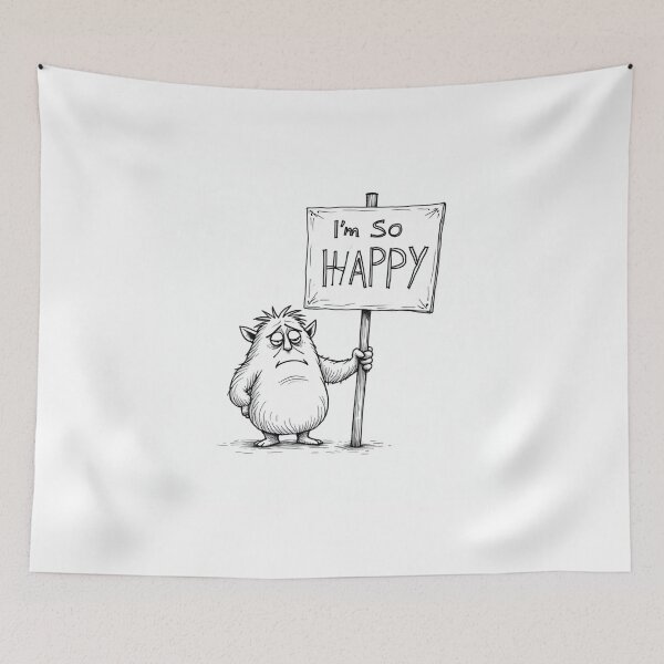 Item preview, sad cartoon, irony illustration, sarcastic  designed and sold by MOTAS FASHION .