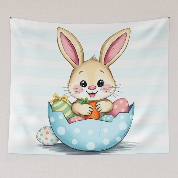 Item preview, Colorful Festive Easter Eggs Easter Bunny Spring Flowers - Happy Easter 2025 designed and sold by svarupa.