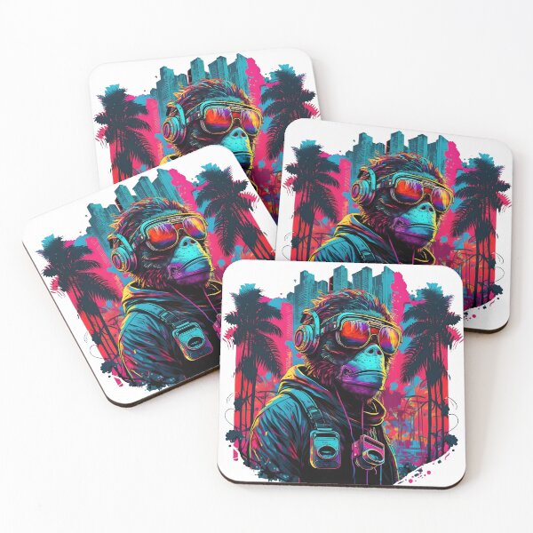 Aperçu de l'œuvre Aventure colorée de singe ninja créée et vendue par designwizardry0.