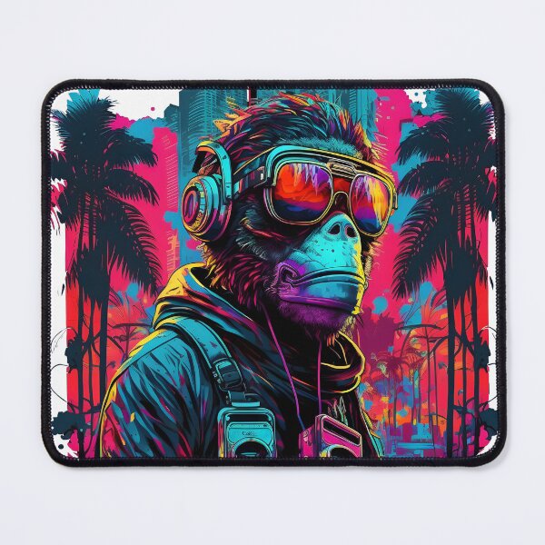 Vista previa del artículo con la obra «Aventura colorida con monos ninja», diseñado y vendido por designwizardry0.
