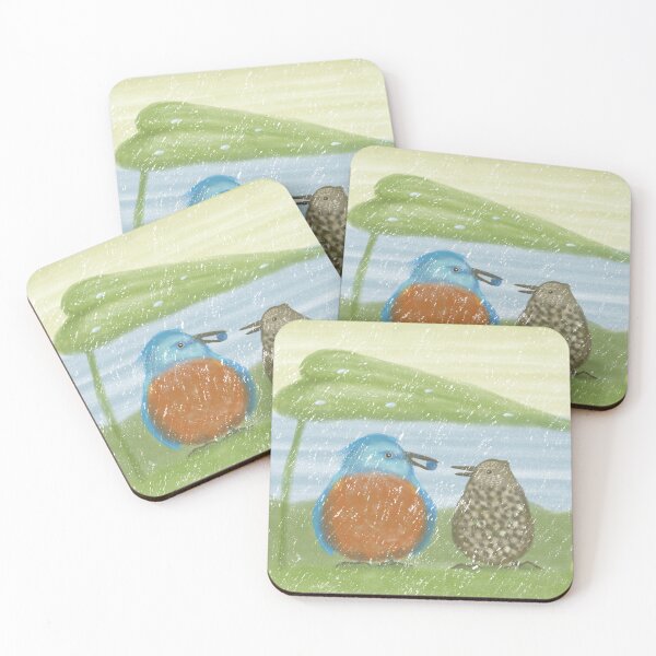 Item preview, Adorable birds on a peaceful rain day designed and sold by greenPQBstudio.