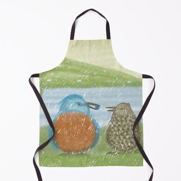 Item preview, Adorable birds on a peaceful rain day designed and sold by greenPQBstudio.