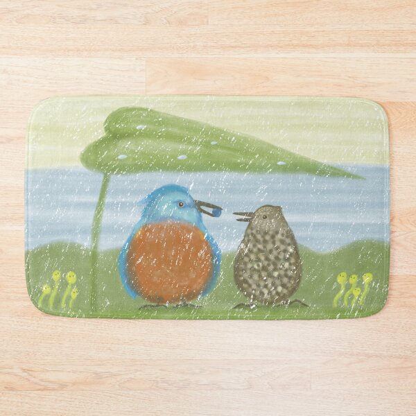 Item preview, Adorable birds on a peaceful rain day designed and sold by greenPQBstudio.