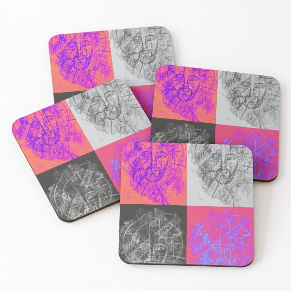 Item preview, Jesus Pop Art – Four Faces of Faith (Mood Painting, Number 24b, 2025) designed and sold by MichaelKerl.