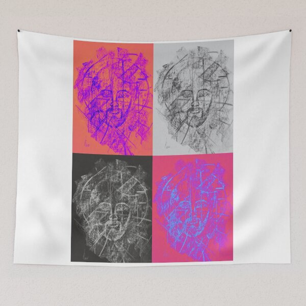 Item preview, Jesus Pop Art – Four Faces of Faith (Mood Painting, Number 24b, 2025) designed and sold by MichaelKerl.