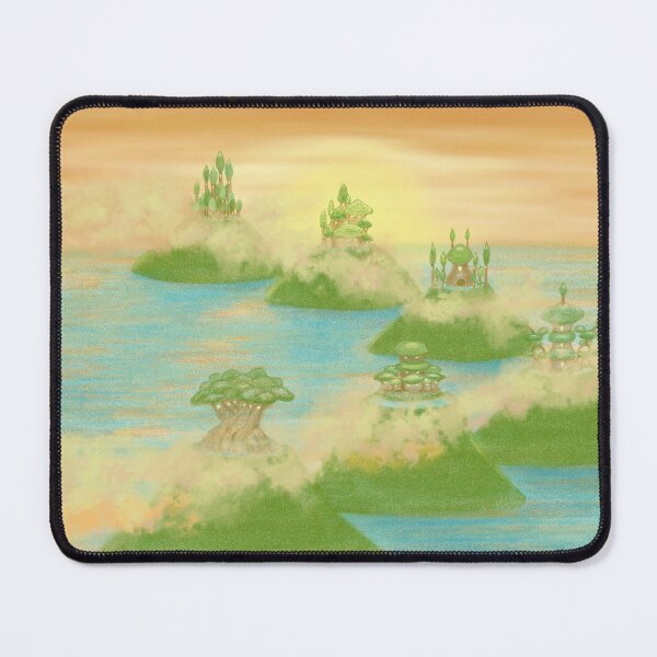 Item preview, Unique tree village islands at stunning sunset designed and sold by greenPQBstudio.