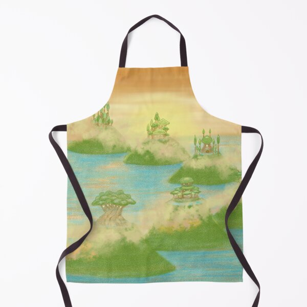 Item preview, Unique tree village islands at stunning sunset designed and sold by greenPQBstudio.