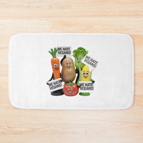 Item preview, We hate vegans, vegetables, meat eater, PETA, meme, funnyfits70, Humor, Funny, retro, vintages, funny quotes, animal humor, designed and sold by FunnyFits70.