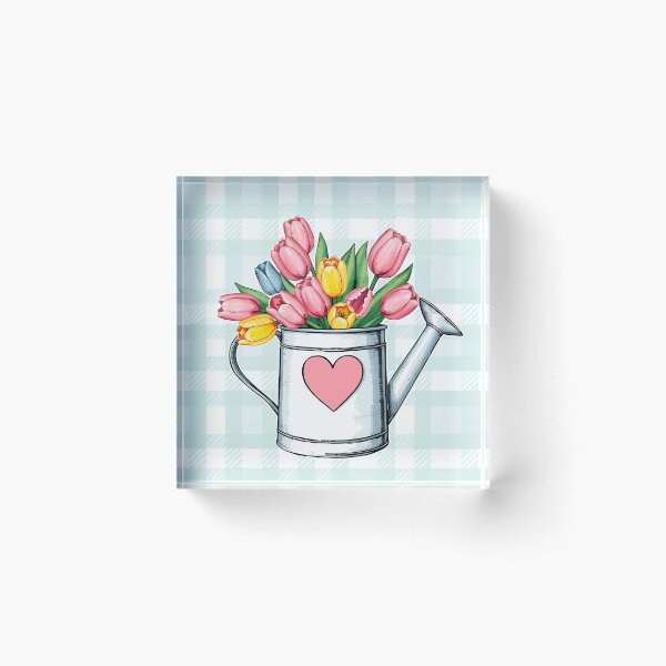 Item preview, Watering Can with Tulips Spring Flowers - Happy Easter 2025 designed and sold by svarupa.
