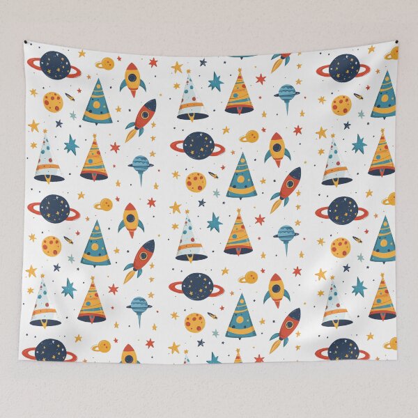 Item preview,  Cosmic Celebration - Space-Themed Party Hats and Rockets designed and sold by Moss and Moon Studio.