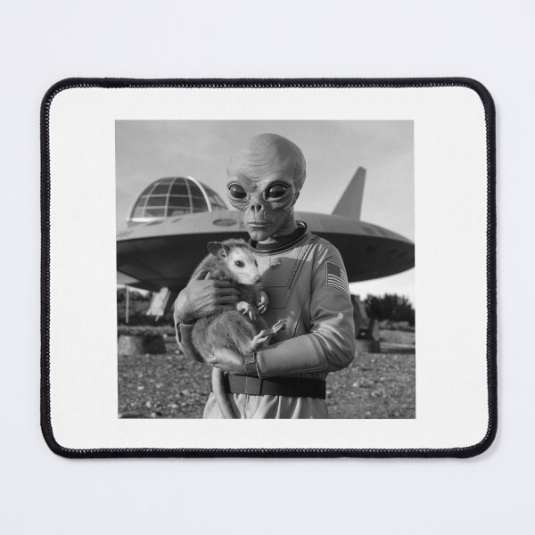 Item preview, Alien Abduction, possum, UFO, possum, meme, funnyfits70, Humor, Funny, retro, vintages, funny quotes, animal humor, designed and sold by FunnyFits70.