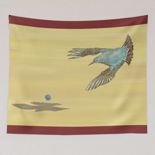 Item preview, An adorable blue bird at beautiful sunset designed and sold by greenPQBstudio.