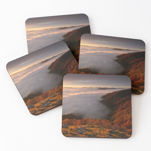 Mer de nuages dans les Vosges en automne Dessous de verre (lot de 4)