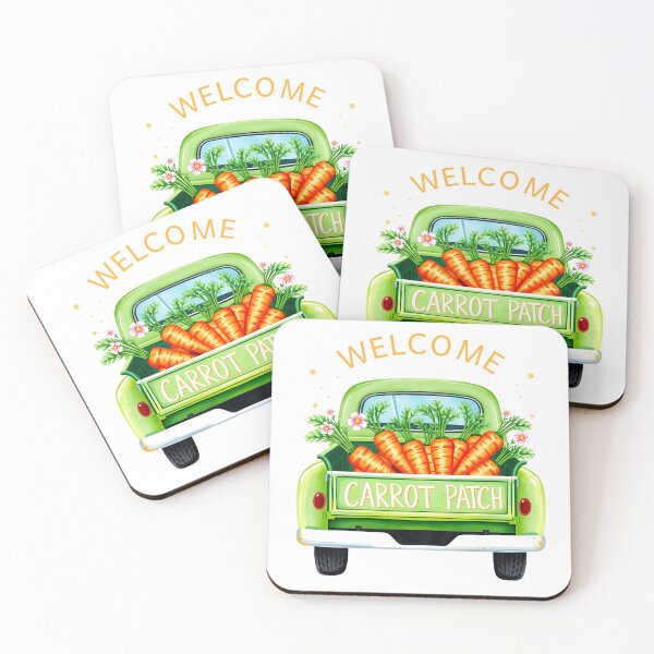Item preview, Colorful Festive Easter Green Truck with Carrots - Happy Easter 2025 designed and sold by svarupa.