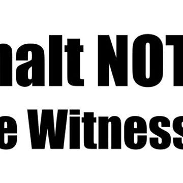 Artwork thumbnail, Lg - Thou Shalt NOT Bear False Witness - Large Print by Nico's NovelTs