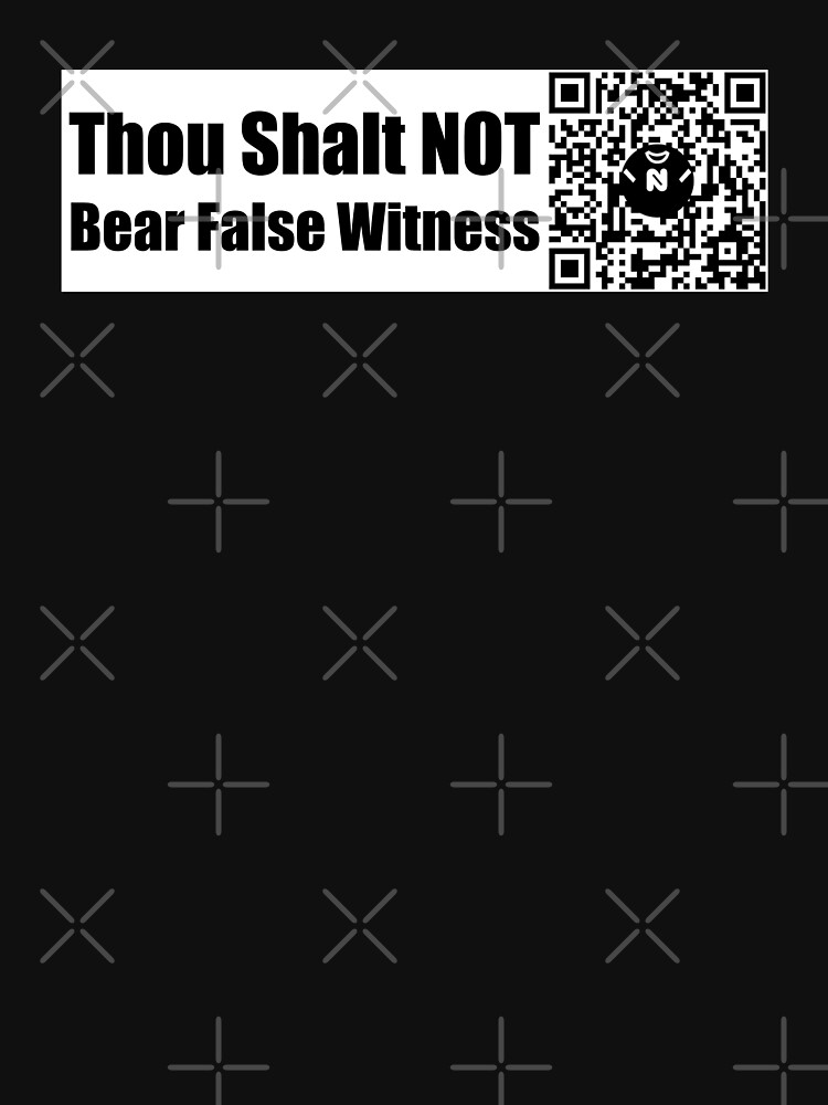 Thumbnail 7 of 7, Classic T-Shirt, Lg - Thou Shalt NOT Bear False Witness - Large Print designed and sold by Nicos-NovelTs.