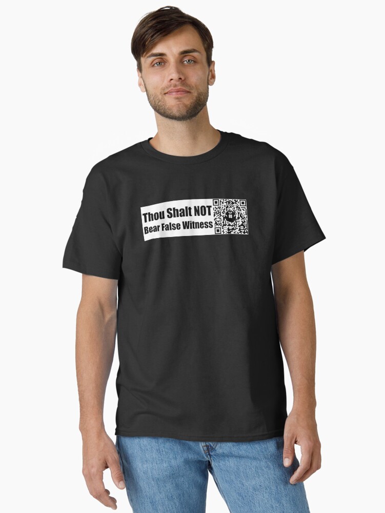 Thumbnail 1 of 7, Classic T-Shirt, Lg - Thou Shalt NOT Bear False Witness - Large Print designed and sold by Nicos-NovelTs.